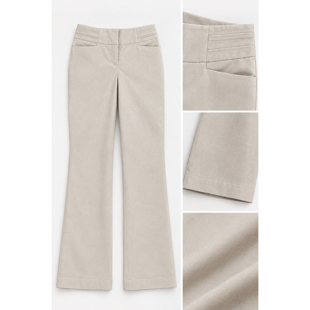 The Limited Cassidy Fit Beige Wide Leg Dress Pants Size 8 Professional Trousers